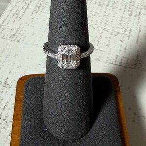 Elegant 1 ct Moissanite Silver Ring S925